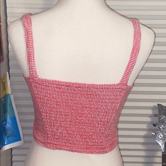 MANGO checkered red and white tank - Picture 3 of 3